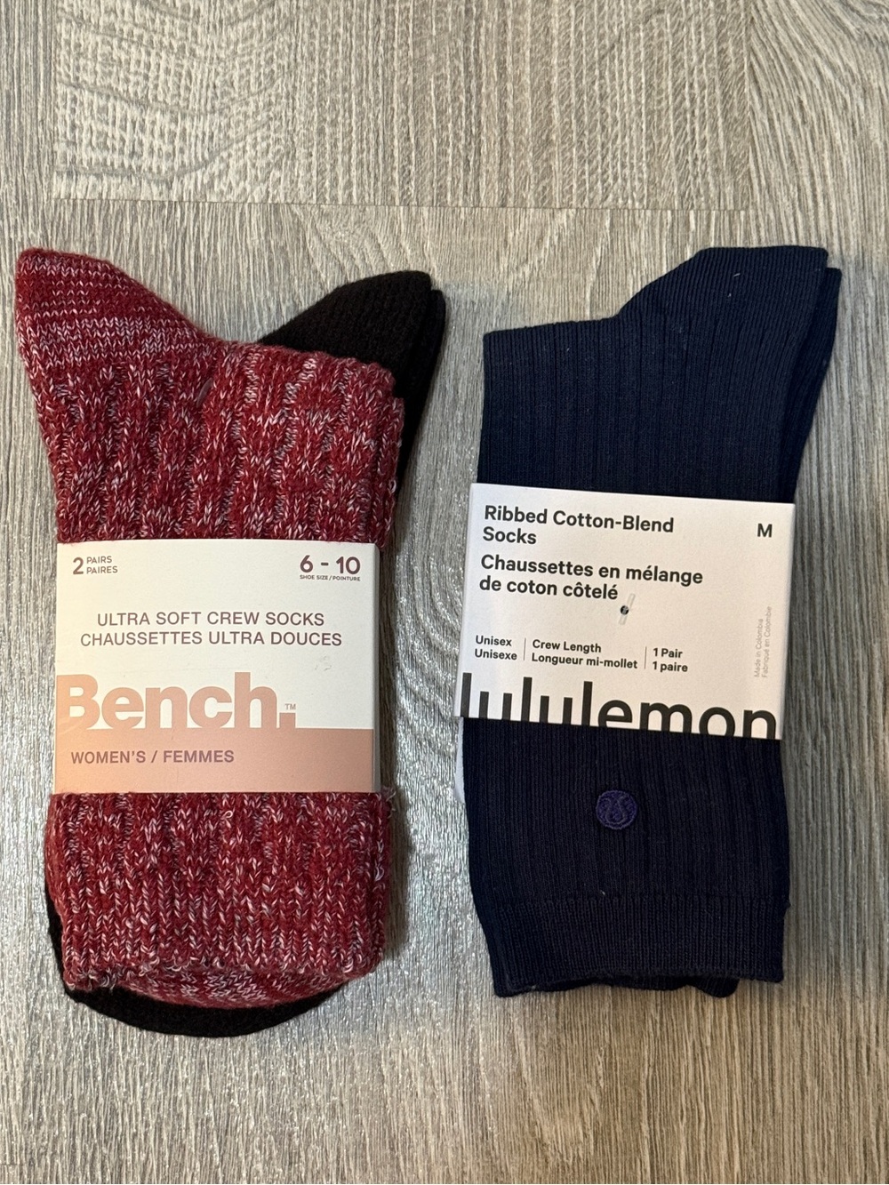 Lululemon & Bench Socks
